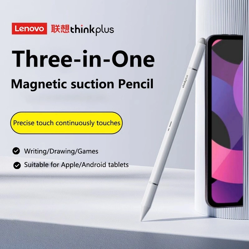 Thinkplus [Lenovo] Stylus Pen for ipad iphone Android Universal 3 In 1 Tablet Samsung Huawei IOS /Xiaomi Smart Pencil Stylus Magnetic Pen