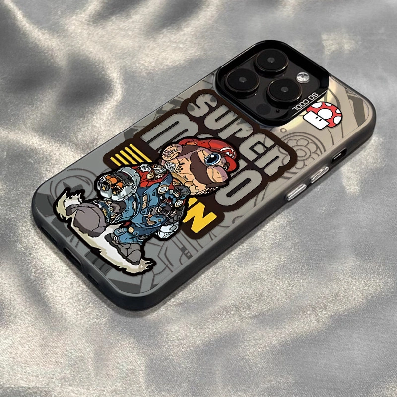 Master mario mekanik case Infinix seri Kompatibel untuk Infinix HOT 9 10 11 PLAY 30 PLAY NFC 30i 40 40 PRO NOTE 30 40 30PRO 40PRO HOT 30 TECNO CAMON 20 PRO SMART 5 6 7 8 Pinggiran lembut papan keras Case 001