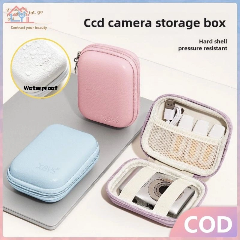 [Pengiriman Jakarta]CCD Camera Storage Box Mini Smartphone Printer Tahan Guncangan Hard Shell Carrying Case Tahan Air Tas Kamera Pocket Digicam Impor Case DIgital Camera Kecil Mini Anak Canon Sony Nikon Fuji