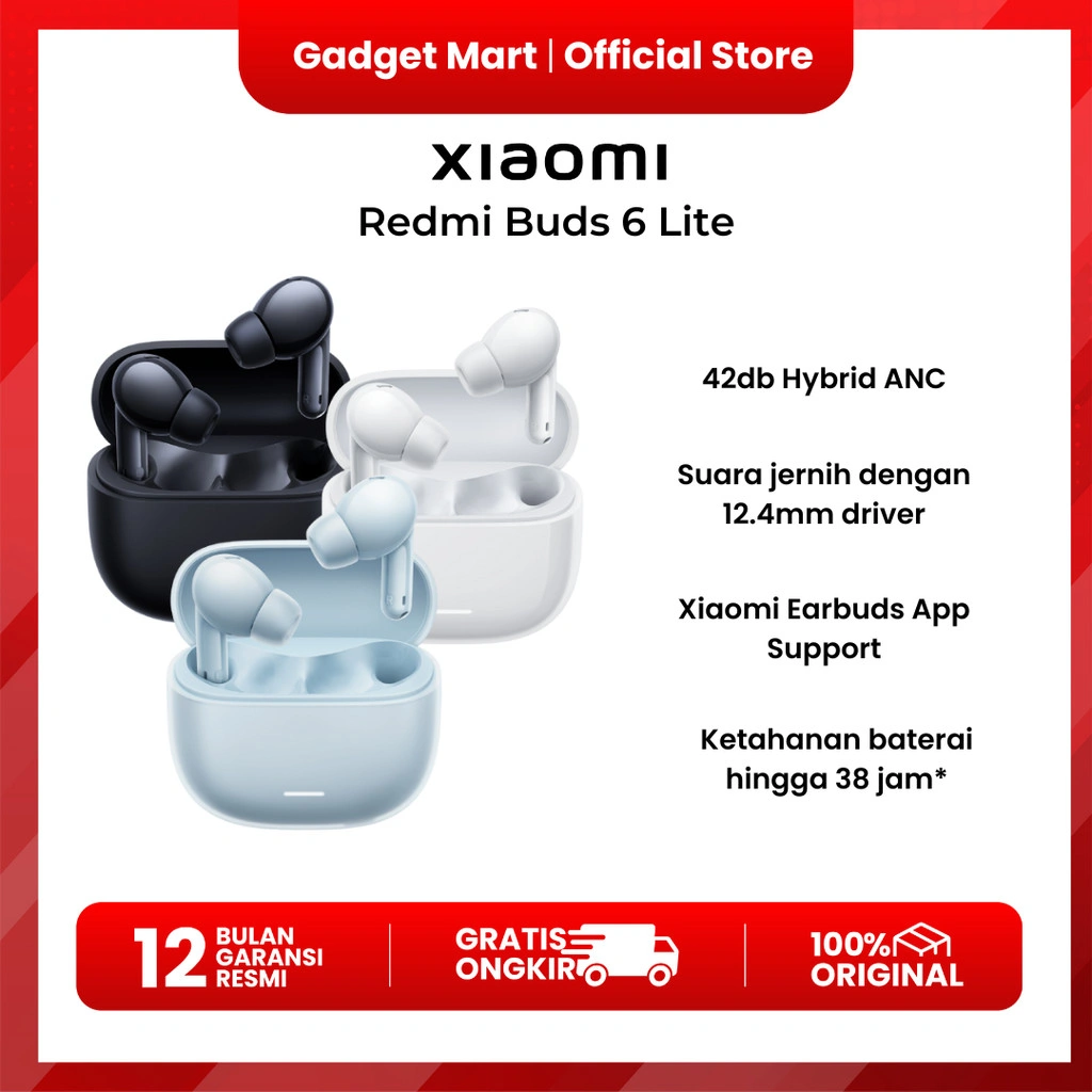 Xiaomi Redmi Buds 6 Lite - Garansi Resmi