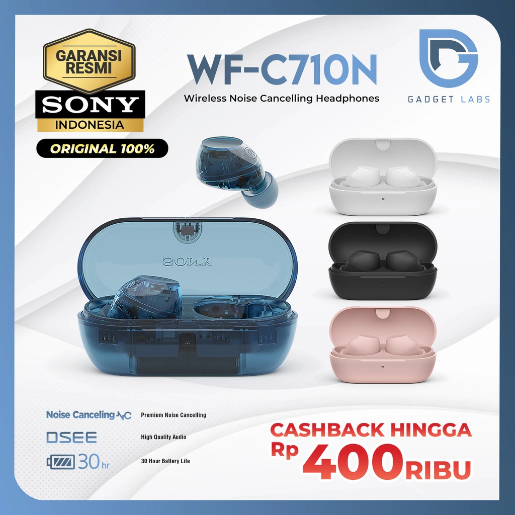 Sony WF-C710N C710 710N TWS True Wireless Earphone Earbuds Headset Headphones Noise Cancelling - Garansi Resmi