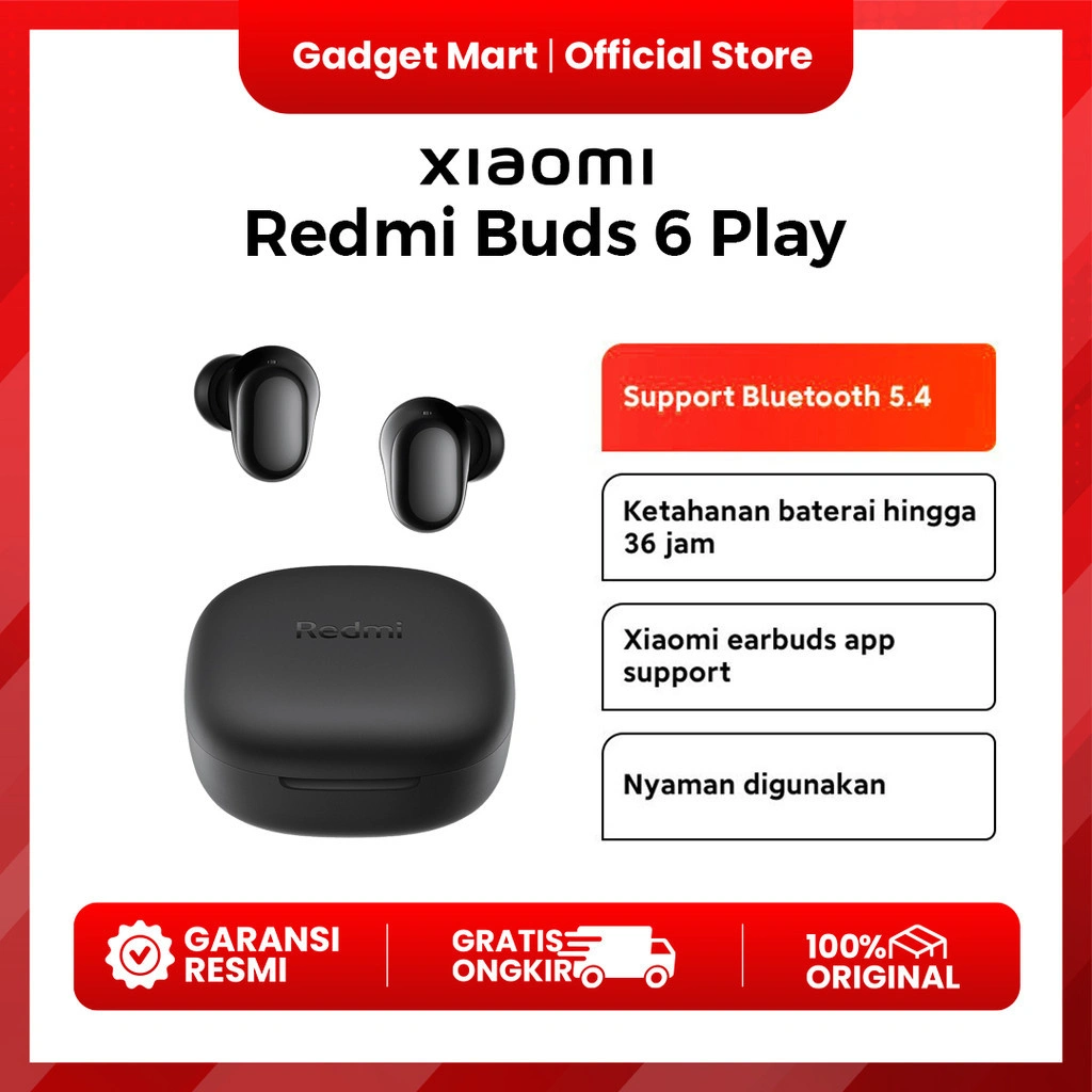 Xiaomi Redmi Buds 6 Play - Garansi Resmi