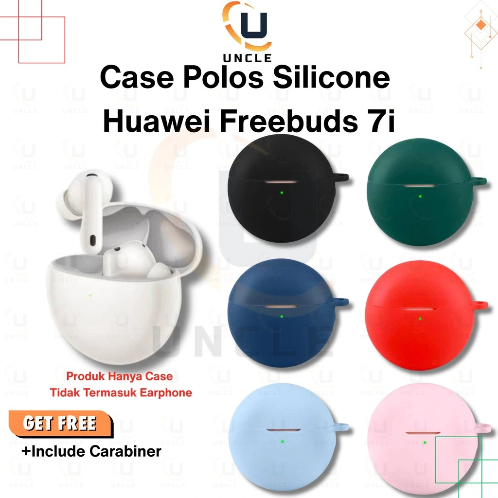 Case HUAWEI Freebuds 7i Silikon Polos Earphone Silicone Karakter Lucu Karakter Kartun 3D Uncle.id