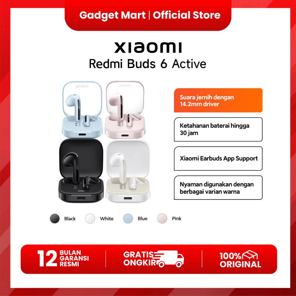 Xiaomi Redmi Buds 6 Active -  Garansi Resmi