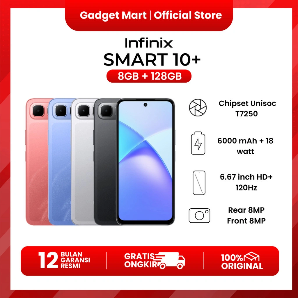INFINIX Smart 10+ 8/128GB - Garansi Resmi