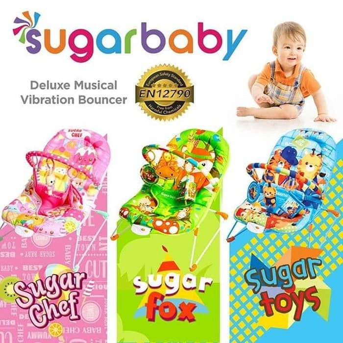 MOMMYNME SUGARBABY DELUXE MUSICAL VIBRATION BOUNCER 1 RECLINE