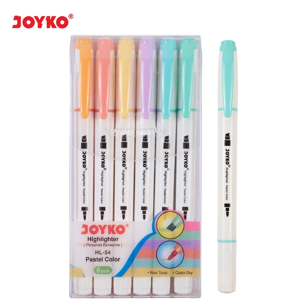 Highlighter Penanda Joyko HL-54 1 Set 6 Pcs 6 Warna