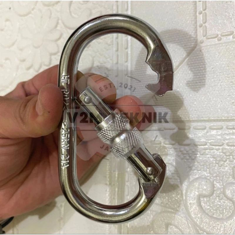 Carabiner 25 KN O Shape / Karabiner 25KN Heavy Duty Climbing Camping Baja Steel