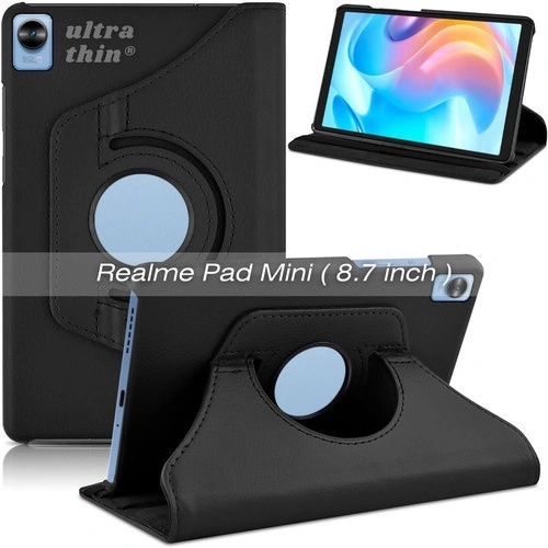 Case REALME PAD MINI 8.7 2022 Sarung Rotary Leather Case Flip Case Stand Book Cover