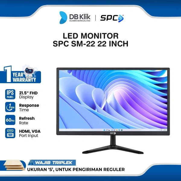 Spc Led Monitor Sm-22 21.5Inch 60Hz Ips Fhd Hdmi - Led Office Sm22