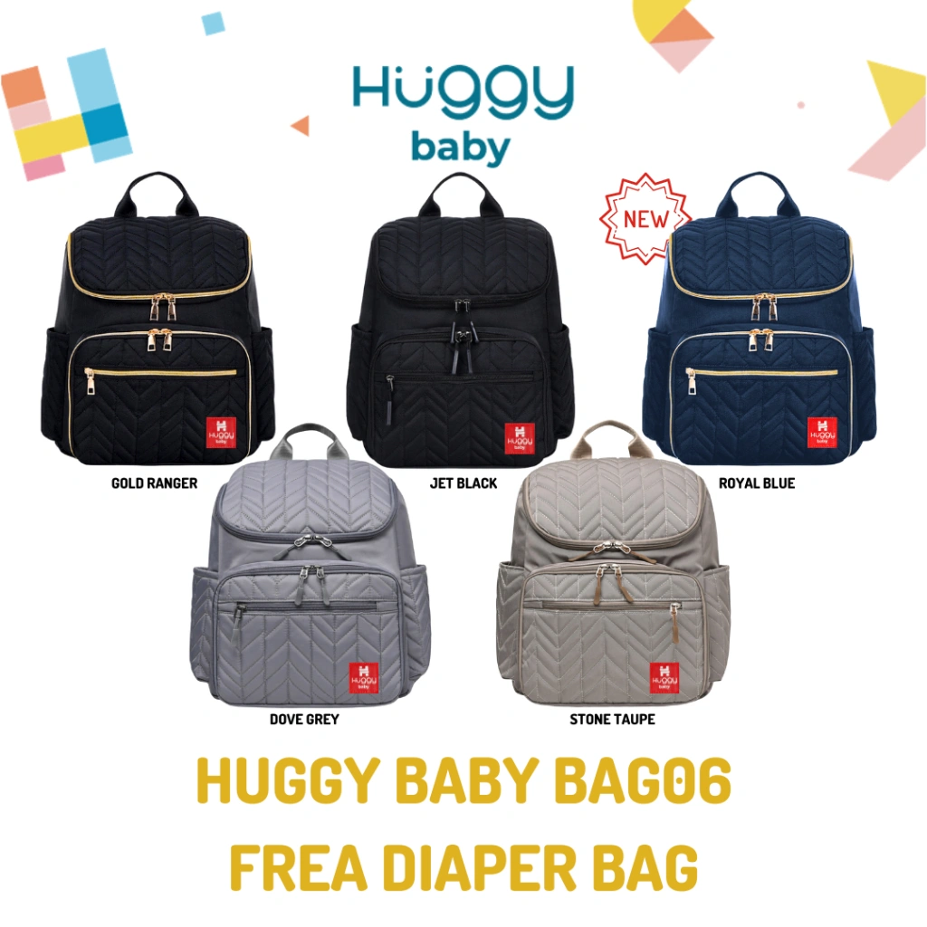 Huggy Baby BAG06 FREA Diaper Bag Backpack Premium | Tas Popok Bayi