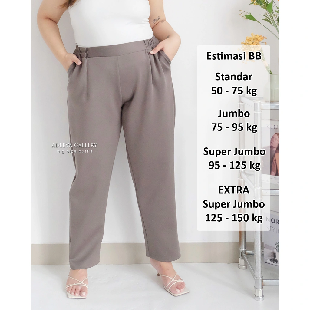 ADEEVA Cassandra Pants Celana Scuba Jumbo