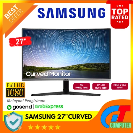 Monitor Samsung 27" Inch LS27D396GAEXXD  Curved FHD LED FREESYNC | S39GD - Garansi Resmi