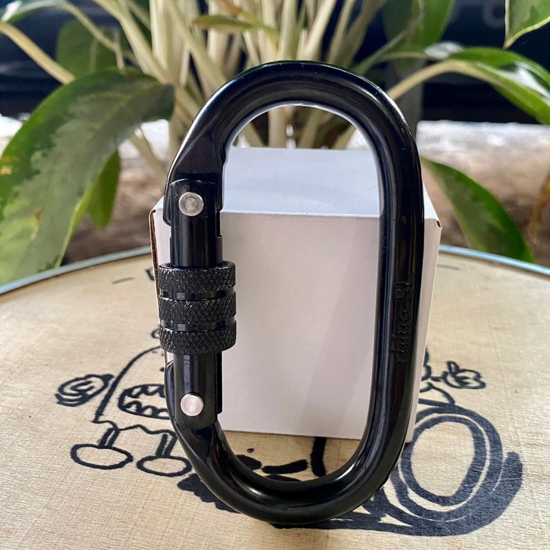 carabiner baja 25kN murah berkualitas bersertifikat steel carabiner for safety climbing