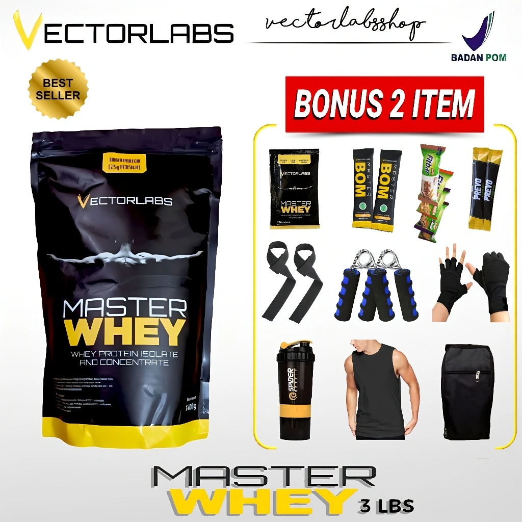 Vectorlabs Master Whey Protein 3 lbs Susu Whey Protein Isolate Concentrate 1,4kg Vector