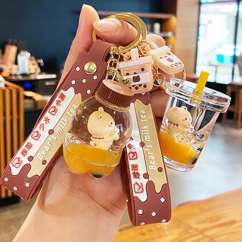 Gantungan Kunci BOBA PREMIUM / Keychain Liquid Akrilik / Gantungan Tas 3D / Gantungan Mobil Motor Serbaguna Karakter Lucu