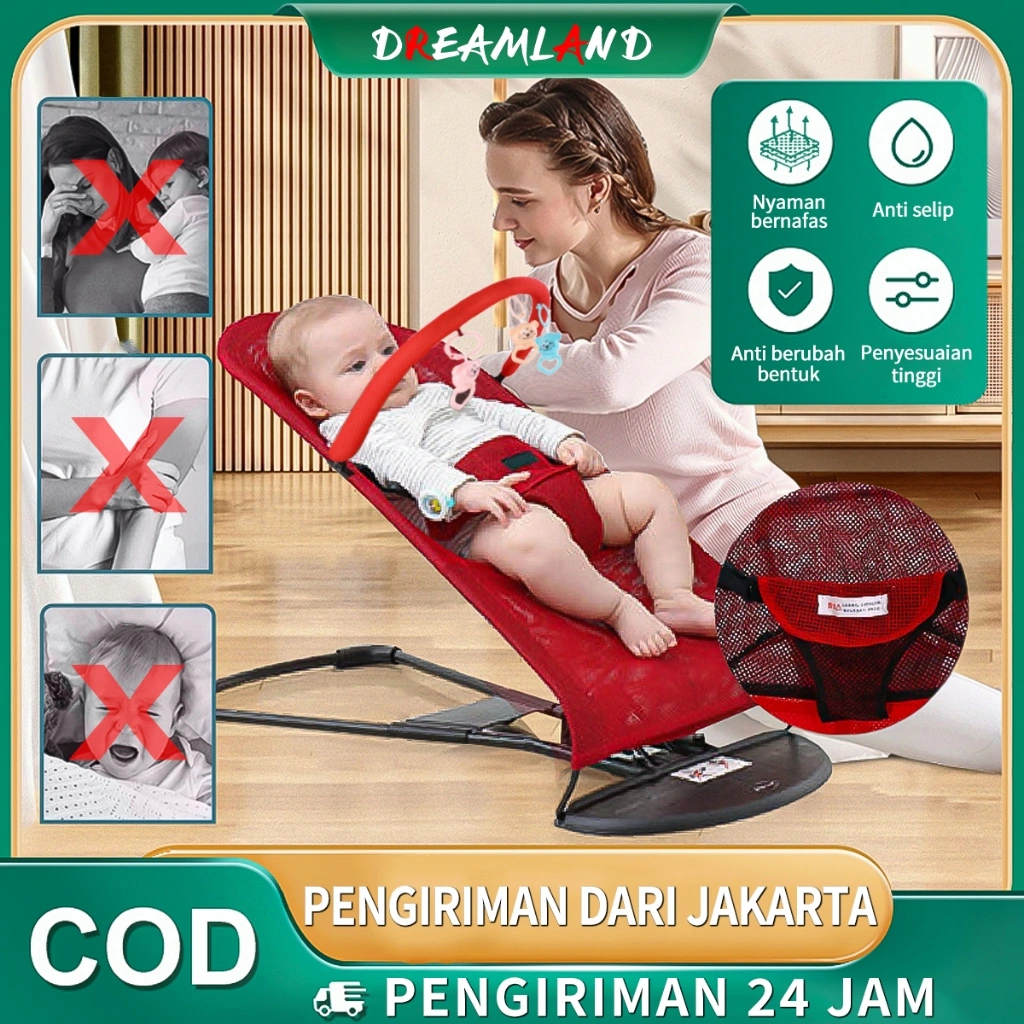 Bouncer baby 3~18 Month Baby Lipat Berkualitas Baby Bouncer Infant Seat Tempat Tidur Bayi Goyang