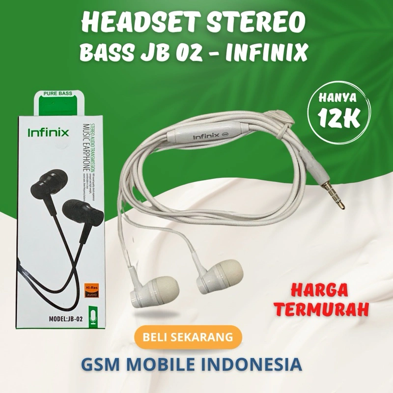 Headset Stereo Bass JB-02 - Infinix