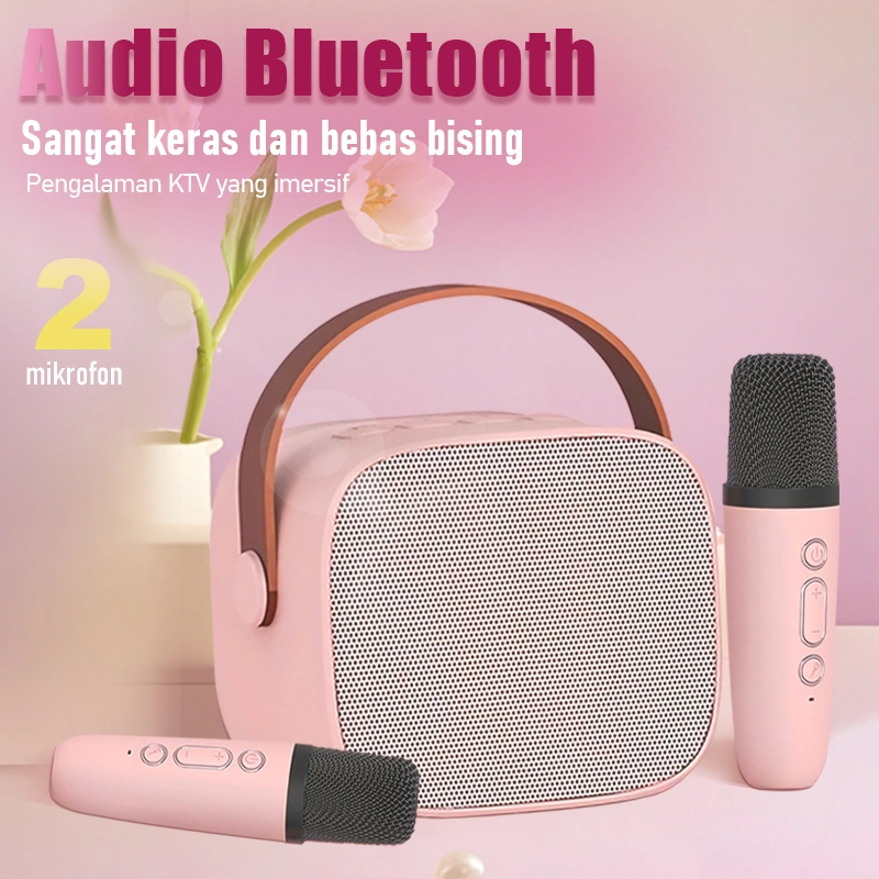 COD speaker mini karoke Speaker Bluetooth Karaoke 2 Mic Set Salon Bluetooth bt Speaker karoke With Microphone 3D