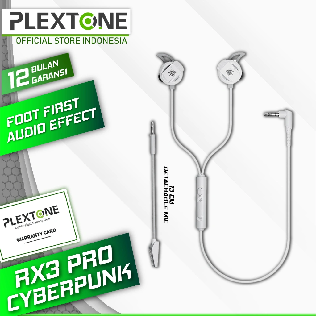 Plextone RX3 Pro Cyberpunk Gaming Earphones - Headset Dual Mic Noise Reduction