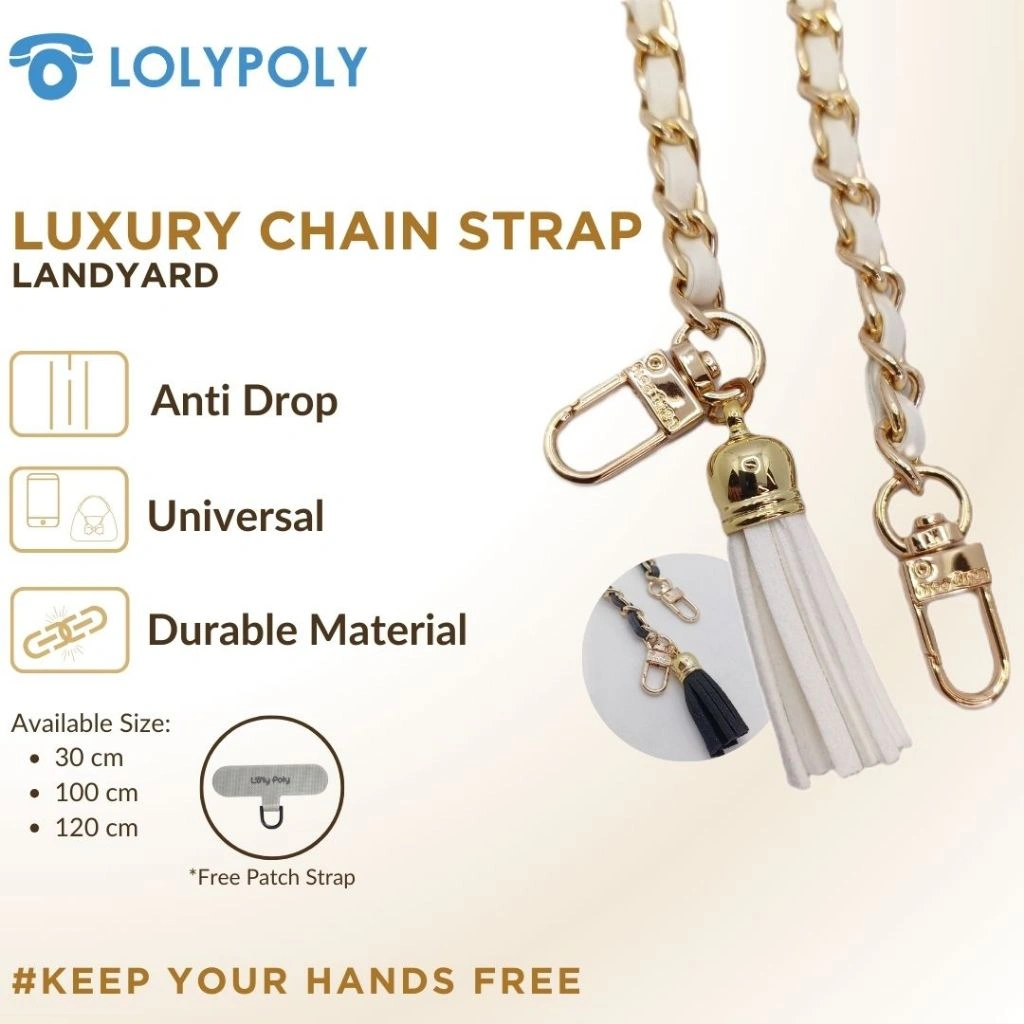 LOLYPOLY Luxury Chain Strap Tali Lanyard PhoneStrap For SmartPhone