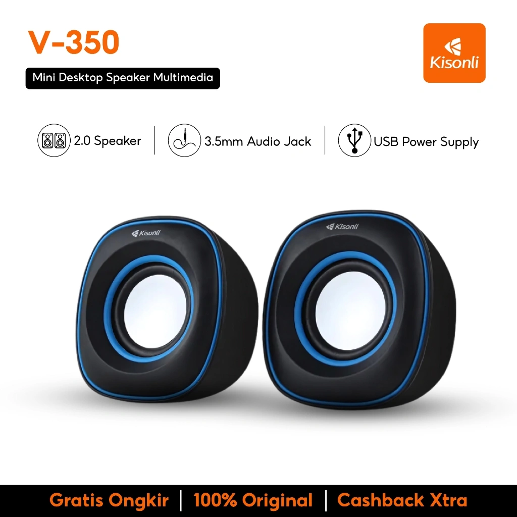 Speaker Laptop PC Kisonli V350 - Desain Mini, Kualitas Suara Jernih