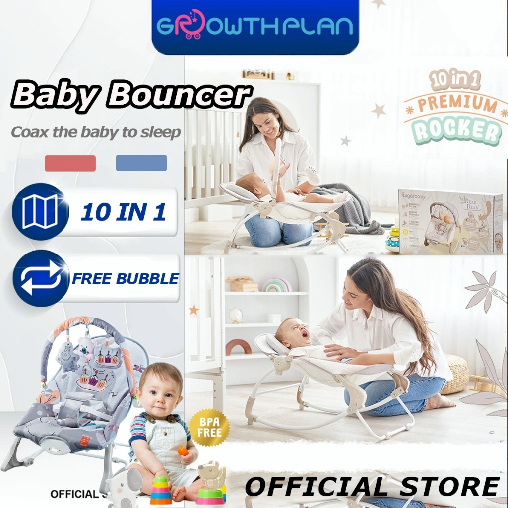 Bouncer baby 10in1 Kursi Goyang Manual Bayi Ayunan Bayi Bouncer Bayi To Up 25 kg