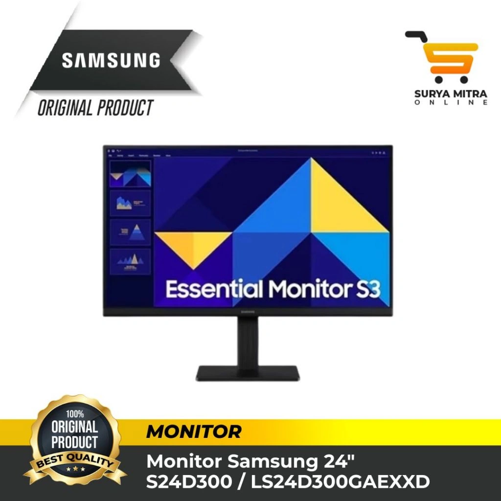 Monitor Samsung 24" S24D300 / LS24D300GAEXXD FHD IPS 100Hz