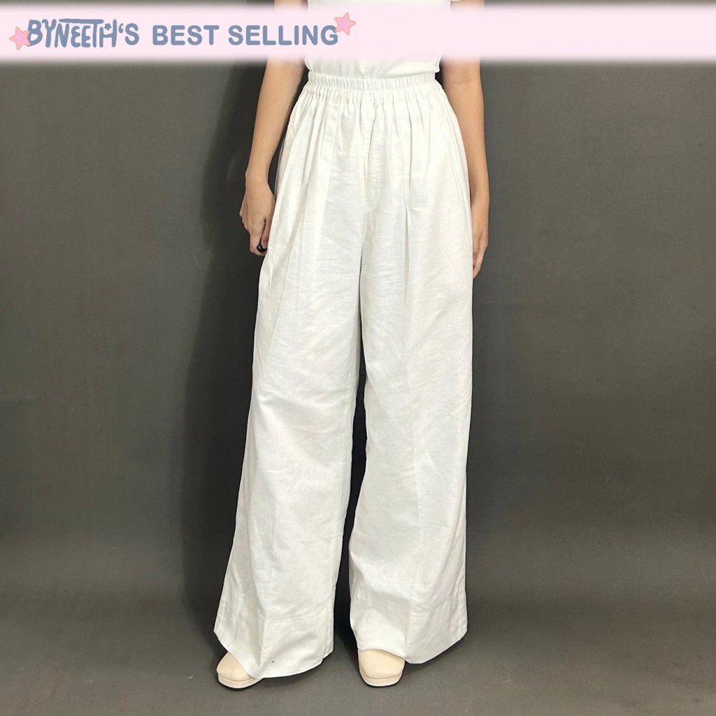 ByNeeth Lilith Linen Pants - Celana Linen - Celana Santai - Beach Pants - Loose Pants