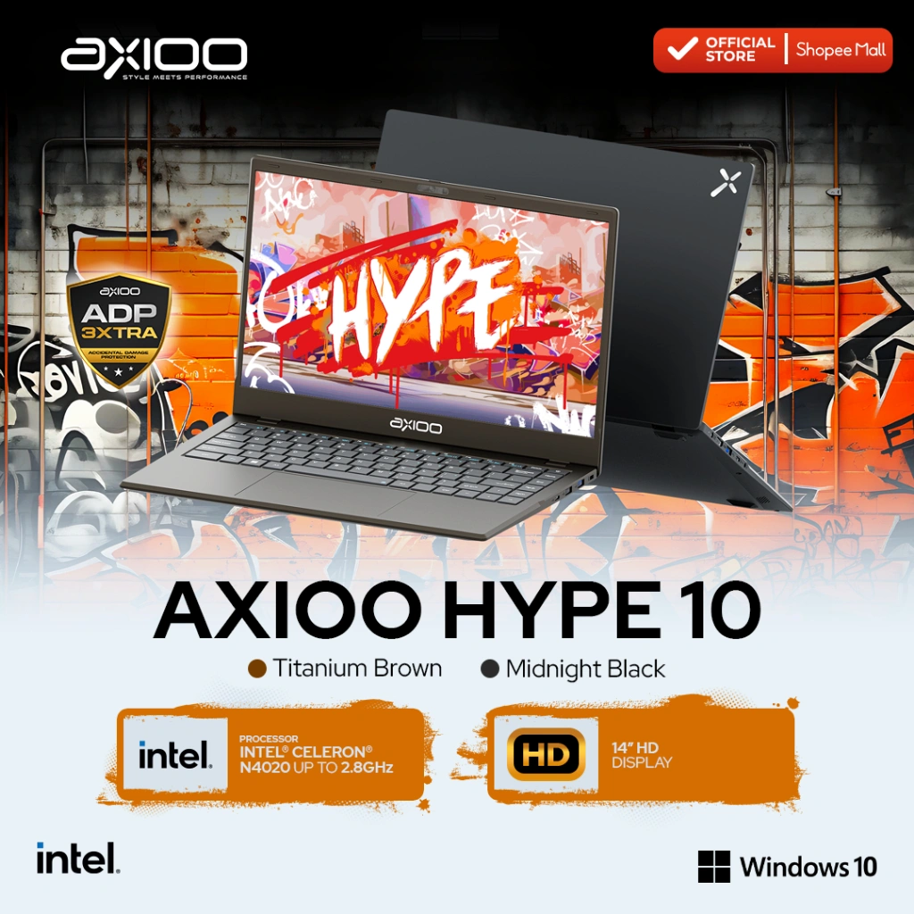 Axioo Laptop Hype 10 Intel Celeron N4020/8GB/256GB/HD - Windows