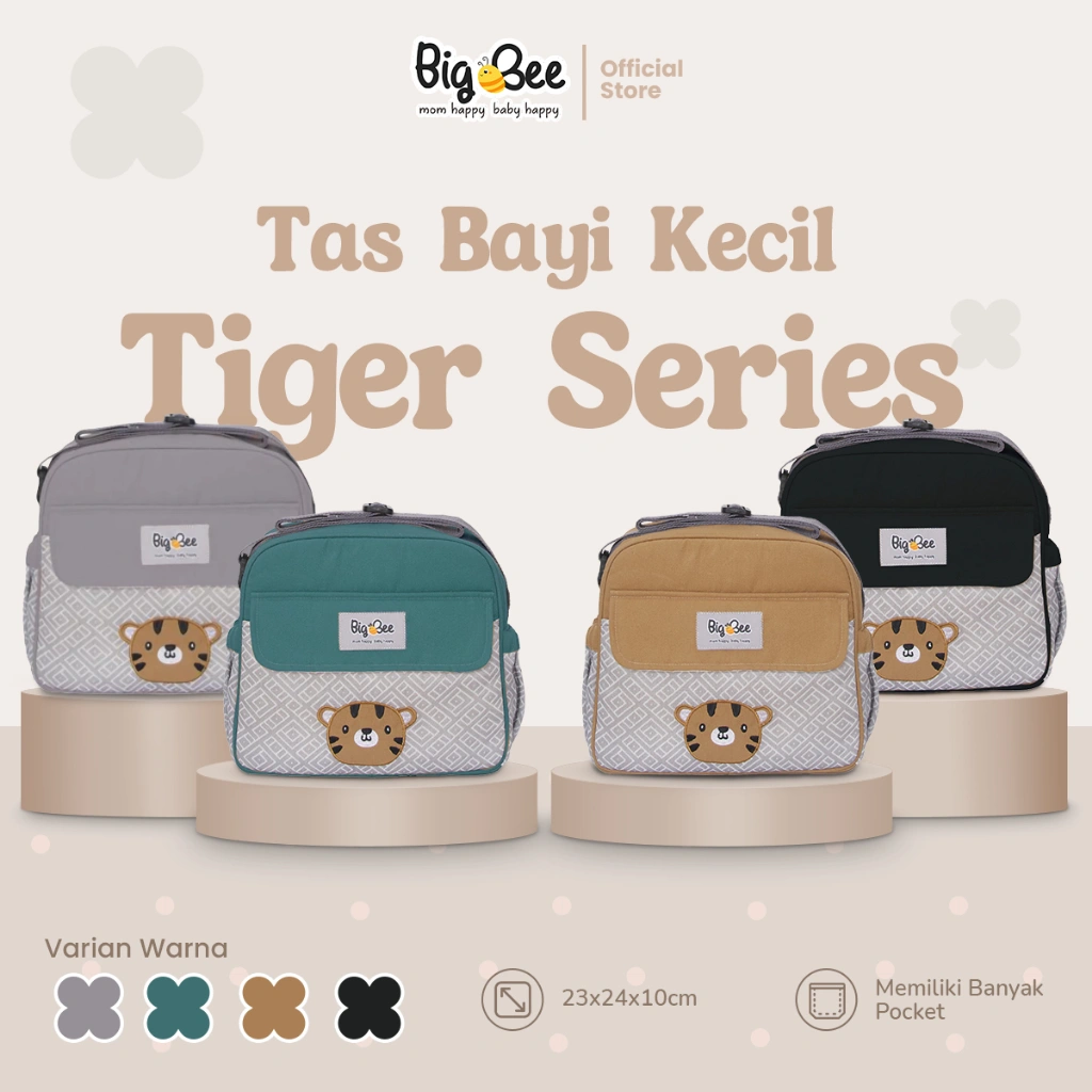 Big Bee Tas Bayi Selempang Kecil Diaper Bag Karakter Tiger Series