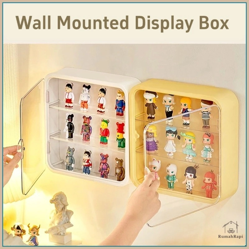 Kotak Display Action Figure Box/ Transparan Rak Pajangan Mainan Pop Art Blind Box/ Tempel Dinding/Wall Mounted Display Box