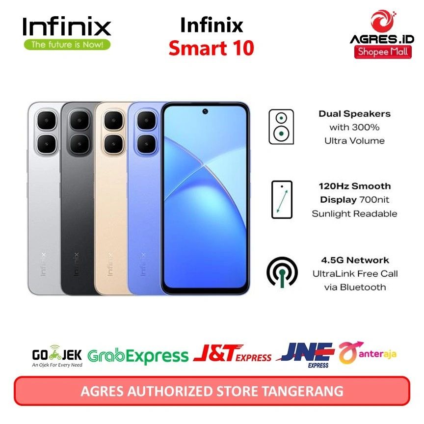 Infinix Smart 10 4/128GB - Up to 8GB Extended RAM - 6.67 inch 120Hz HD+ - T7250 - 5000 mAh