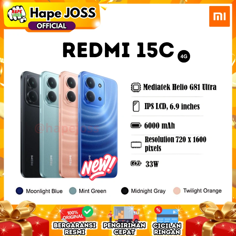Xiaomi Redmi 15C 8/256GB NFC Garansi Resmi