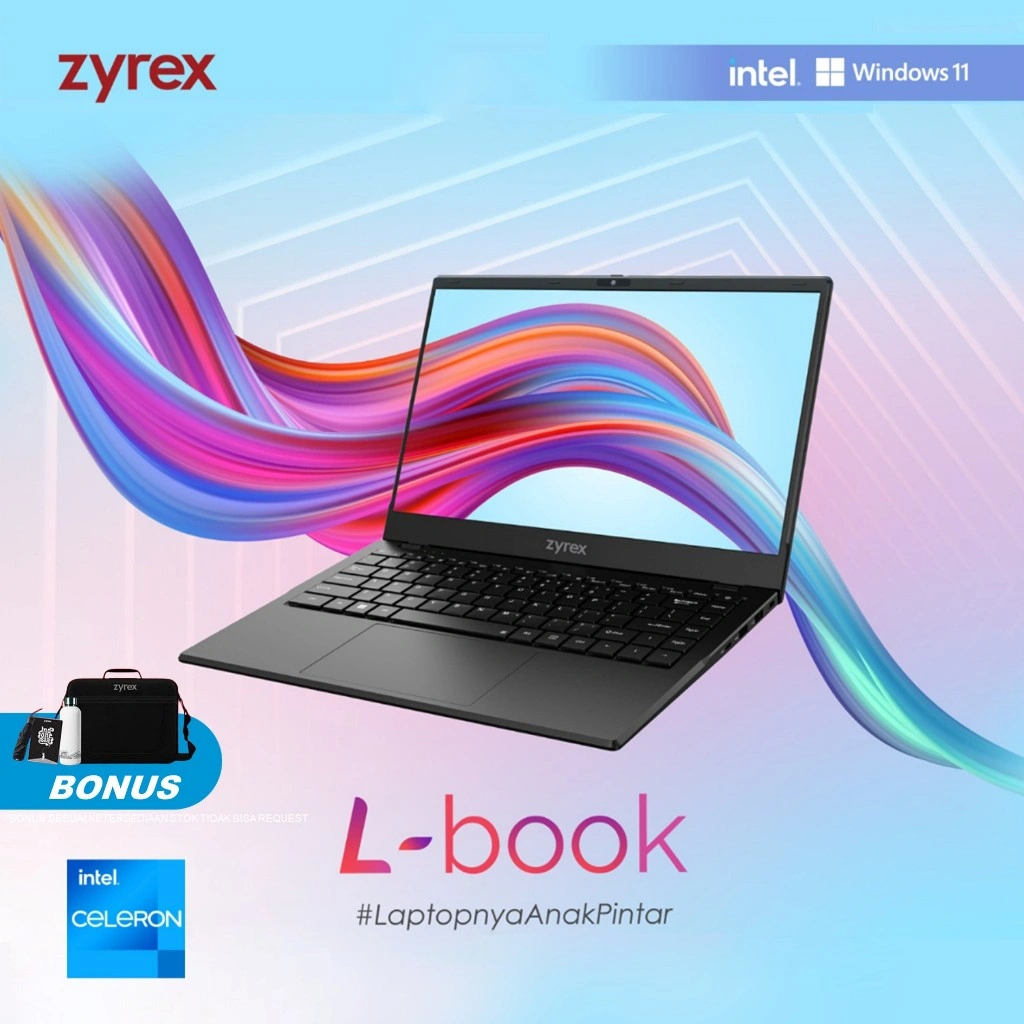 LAPTOP ZYREX L-BOOK INTEL CELERON  N4020 8GB 128GB Windows 11 14.0" HD