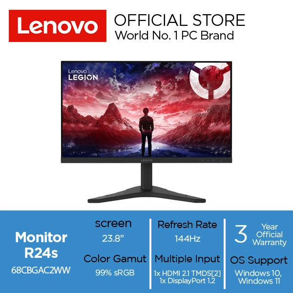 Lenovo Legion Monitor R24s 23.8" IPS 144Hz 99% sRGB 93 dpi