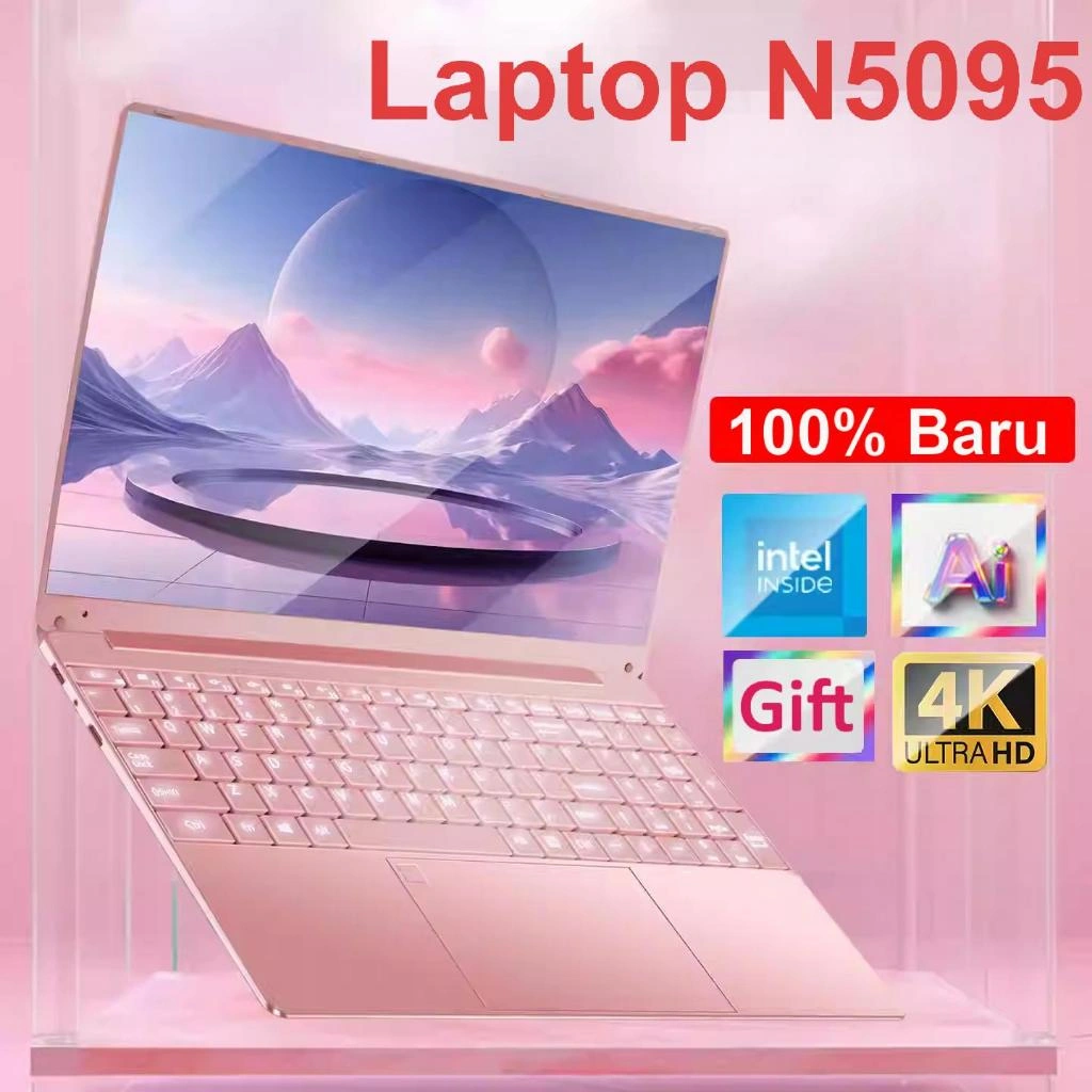 [100% Baru] UNIG Laptop Hp Slim Murah Intel Celeron Core i7 N5095 RAM24GB SSD1TB 15.6'' FHD Windows 11 Office