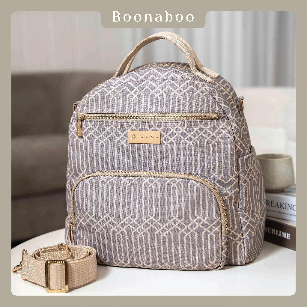 Tas Bayi Multifungsi | Diaper Bag | Boonaboo Serene Diaper Bag Grey