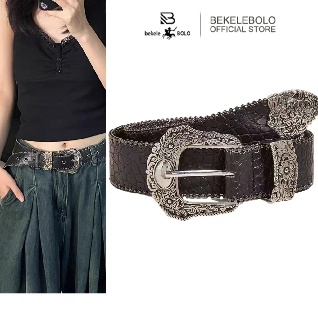 BekeleBOLO - 462 Ikat Pinggang Wanita Kulit Sapi Fashion Cassual Vintage, Gesper Wanita Trendy