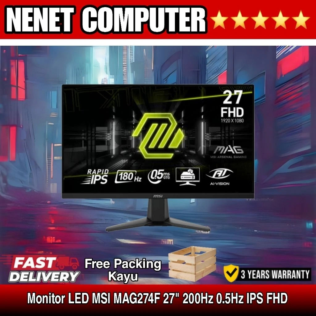 Monitor LED MSI MAG274F 27inch 200Hz IPS Full HD