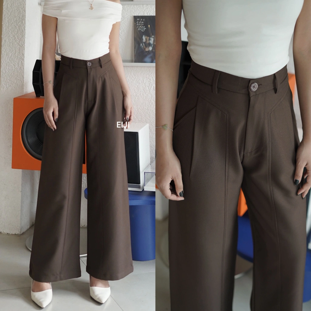Eiji - Kea Pants - Celana Highwaist Loose Pants - Formal Casual Wanita
