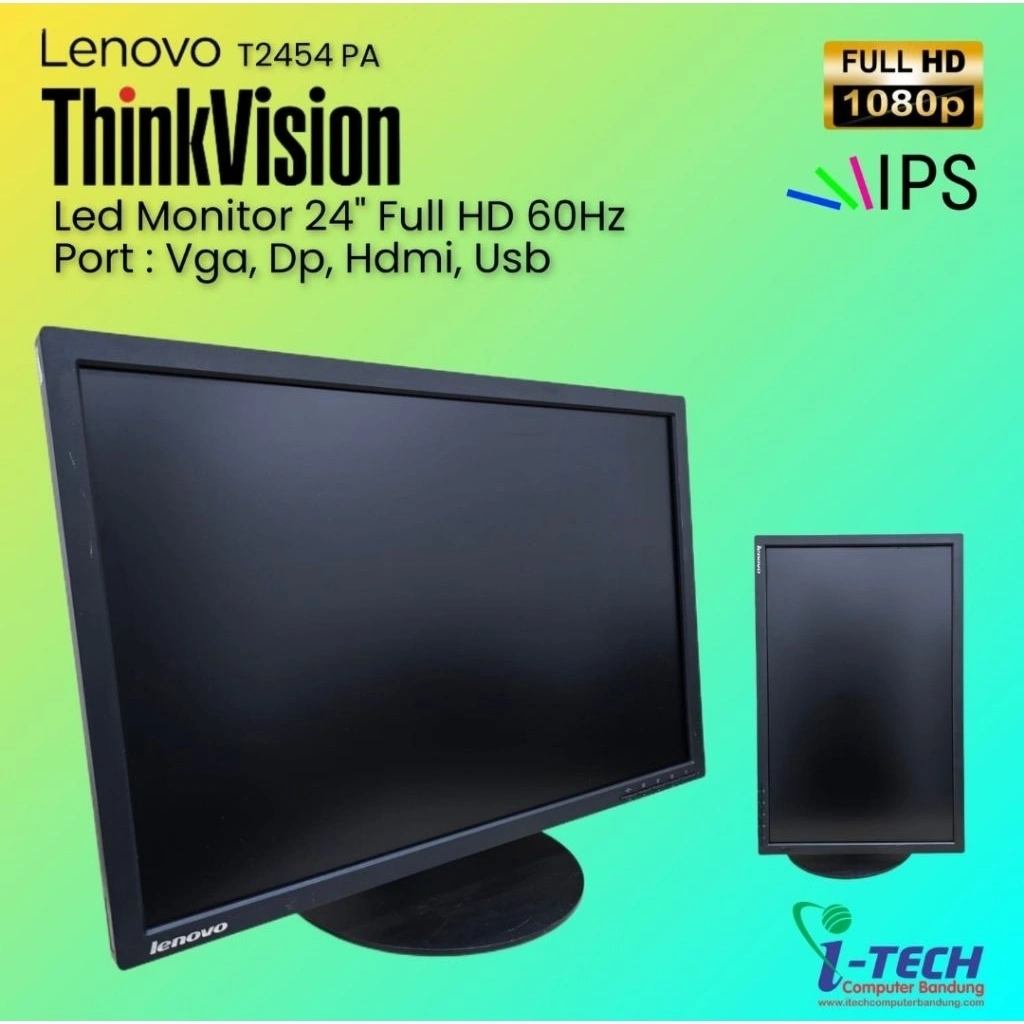 MONITOR LENOVO THINKVISION T2454p 24 INCH IPS FULL HD 73.8KHZ