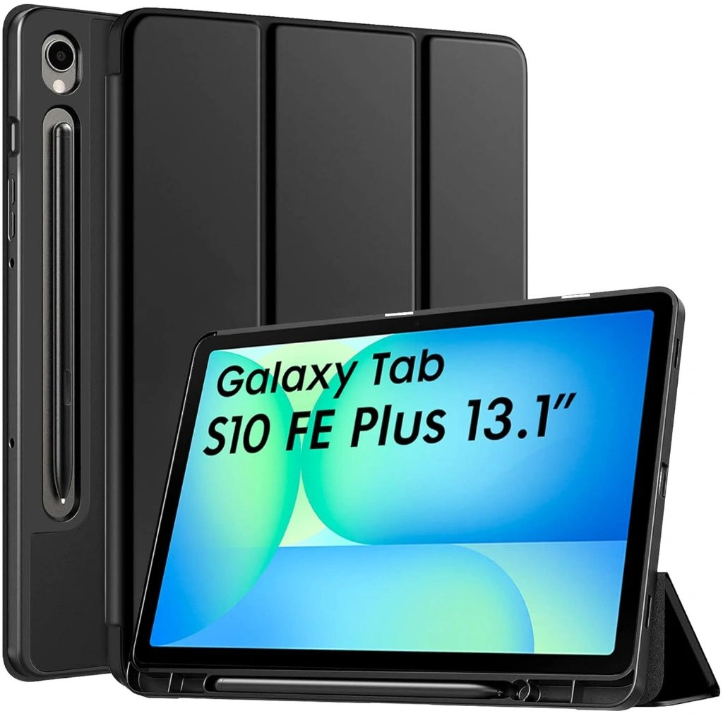 Case Samsung Galaxy Tab S10 Fe 10.9 | Samsung Tab S10 FE+ 13.1 | Tab S10 FE Plus 13.1 Inch Smartcase Trifold Casing Soft Case Book Cover Flip Leather With Slot Pen Holder