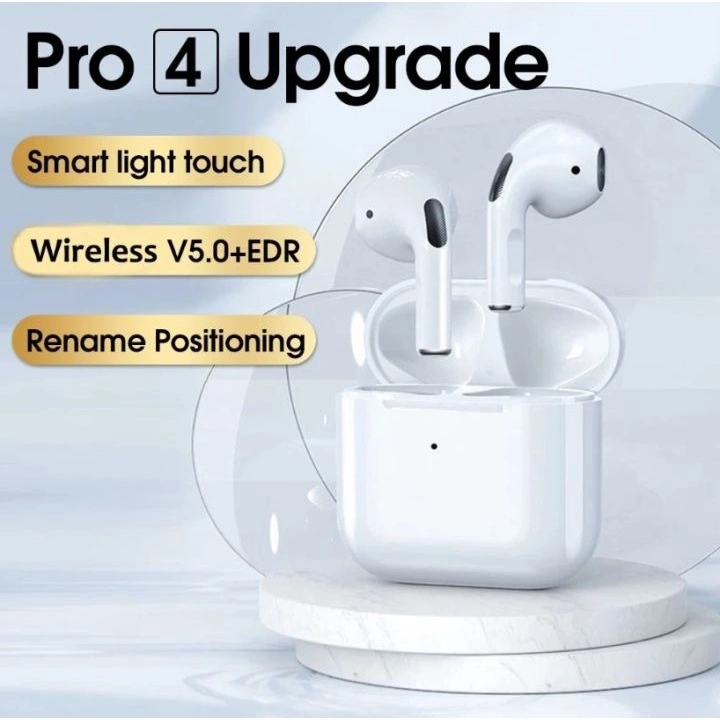 TERBARU!!! TWS PRO 4 WITH Hifi True Wireless Stereo Earphone Headset Bluetooth V5.3 Earbuds Charging Case