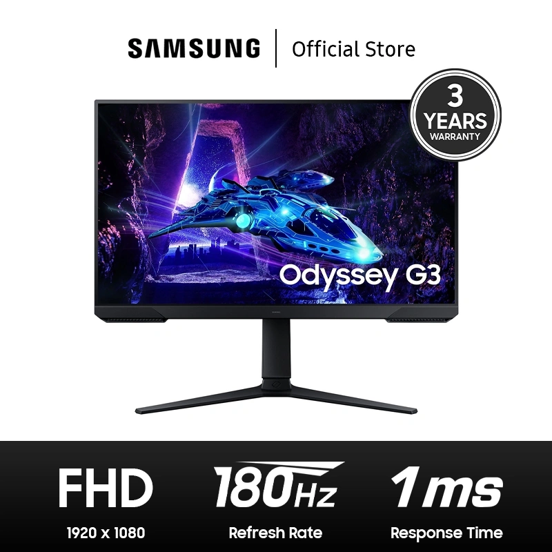 Samsung Gaming Monitor Odyssey OD G3 27"G30D VA 180Hz FHD - LS27DG302EEXXD