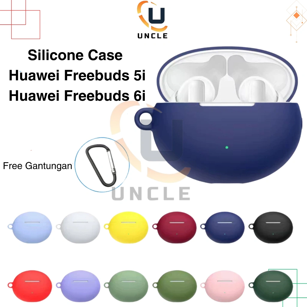 Case Casing Cover Silicone Huawei Freebuds 5i Huawei Freebuds 6i + Carabiner Uncle