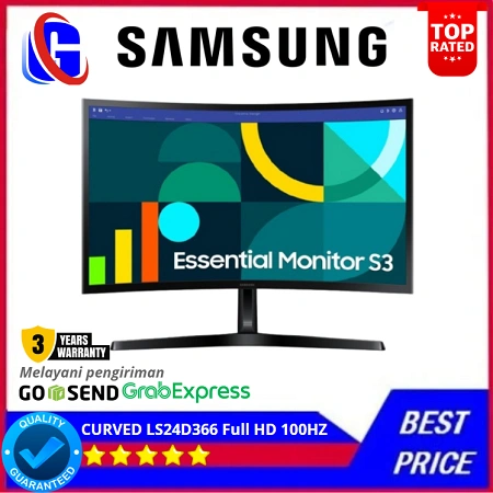 Monitor SAMSUNG LED 24" CURVED S24D366 / LS24D366 / FULL HD 100Hz