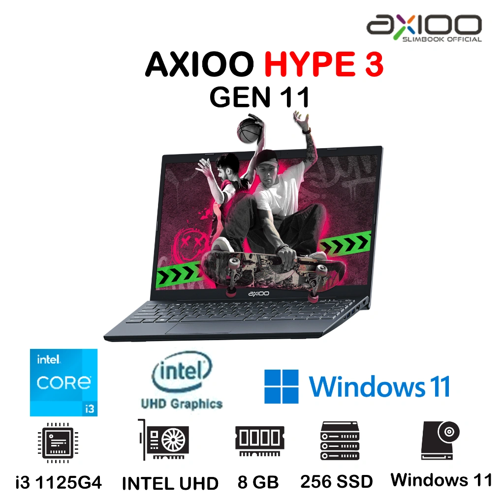 LAPTOP AXIOO MYBOOK HYPE 3 | i3 1005G1 8GB 256GB Windows 11