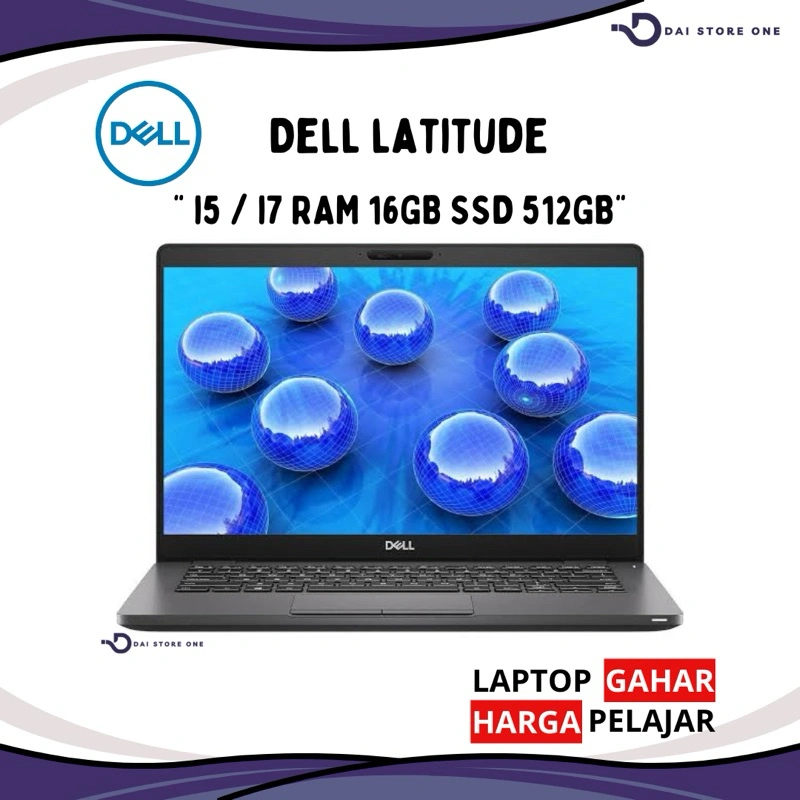 Laptop Dell i5/i7th RAM 16gb/512GB Murah Bergaransi
