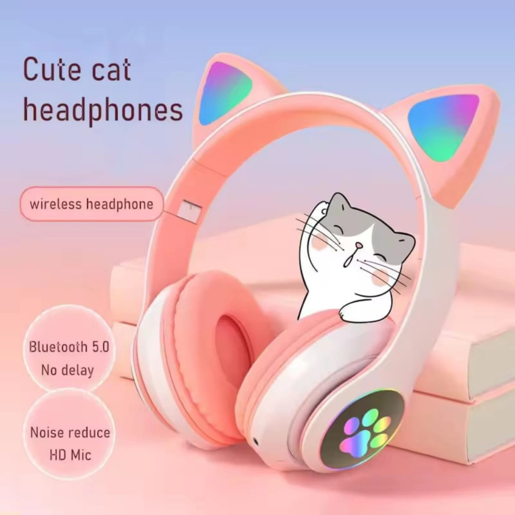 STN28 Wireless Bluetooth Headset Gamer LED Light Waterproof Noise Cancelling Headphone Earphone